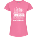 Start Talking About Motorbikes Funny Biker Womens Petite Cut T-Shirt Azalea