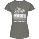 Start Talking About Motorbikes Funny Biker Womens Petite Cut T-Shirt Charcoal