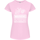 Start Talking About Motorbikes Funny Biker Womens Petite Cut T-Shirt Light Pink