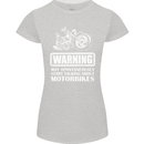 Start Talking About Motorbikes Funny Biker Womens Petite Cut T-Shirt Sports Grey