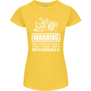 Start Talking About Motorbikes Funny Biker Womens Petite Cut T-Shirt Yellow