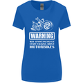 Start Talking About Motorbikes Funny Biker Womens Wider Cut T-Shirt Royal Blue