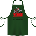 Start Talking About Motorbikes Motorcycle Cotton Apron 100% Organic Forest Green