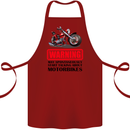 Start Talking About Motorbikes Motorcycle Cotton Apron 100% Organic Maroon