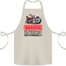 Start Talking About Motorbikes Motorcycle Cotton Apron 100% Organic Natural