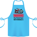 Start Talking About Motorbikes Motorcycle Cotton Apron 100% Organic Turquoise