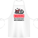 Start Talking About Motorbikes Motorcycle Cotton Apron 100% Organic White