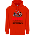 Start Talking About Motorbikes Motorcycle Mens 80% Cotton Hoodie Bright Red