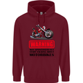 Start Talking About Motorbikes Motorcycle Mens 80% Cotton Hoodie Maroon