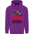 Start Talking About Motorbikes Motorcycle Mens 80% Cotton Hoodie Purple