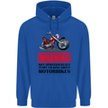 Start Talking About Motorbikes Motorcycle Mens 80% Cotton Hoodie Royal Blue