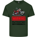 Start Talking About Motorbikes Motorcycle Mens Cotton T-Shirt Tee Top Forest Green