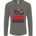 Start Talking About Motorbikes Motorcycle Mens Long Sleeve T-Shirt Charcoal