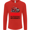 Start Talking About Motorbikes Motorcycle Mens Long Sleeve T-Shirt Red