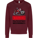 Start Talking About Motorbikes Motorcycle Mens Sweatshirt Jumper Maroon