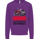 Start Talking About Motorbikes Motorcycle Mens Sweatshirt Jumper Purple