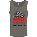 Start Talking About Motorbikes Motorcycle Mens Vest Tank Top Charcoal