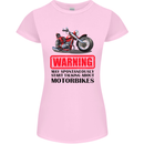 Start Talking About Motorbikes Motorcycle Womens Petite Cut T-Shirt Light Pink
