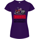 Start Talking About Motorbikes Motorcycle Womens Petite Cut T-Shirt Purple