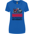 Start Talking About Motorbikes Motorcycle Womens Wider Cut T-Shirt Royal Blue