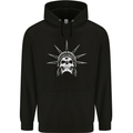Statue of Liberty Skull USA Gothic Biker Childrens Kids Hoodie Black