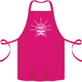 Statue of Liberty Skull USA Gothic Biker Cotton Apron 100% Organic Pink