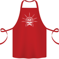 Statue of Liberty Skull USA Gothic Biker Cotton Apron 100% Organic Red