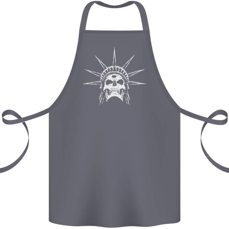 Statue of Liberty Skull USA Gothic Biker Cotton Apron 100% Organic Steel