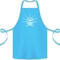 Statue of Liberty Skull USA Gothic Biker Cotton Apron 100% Organic Turquoise