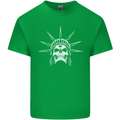 Statue of Liberty Skull USA Gothic Biker Kids T-Shirt Childrens Irish Green