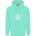 Statue of Liberty Skull USA Gothic Biker Mens 80% Cotton Hoodie Peppermint