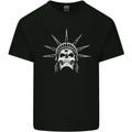 Statue of Liberty Skull USA Gothic Biker Mens Cotton T-Shirt Tee Top Black