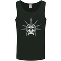 Statue of Liberty Skull USA Gothic Biker Mens Vest Tank Top Black