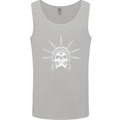 Statue of Liberty Skull USA Gothic Biker Mens Vest Tank Top Sports Grey