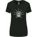 Statue of Liberty Skull USA Gothic Biker Womens Wider Cut T-Shirt Black