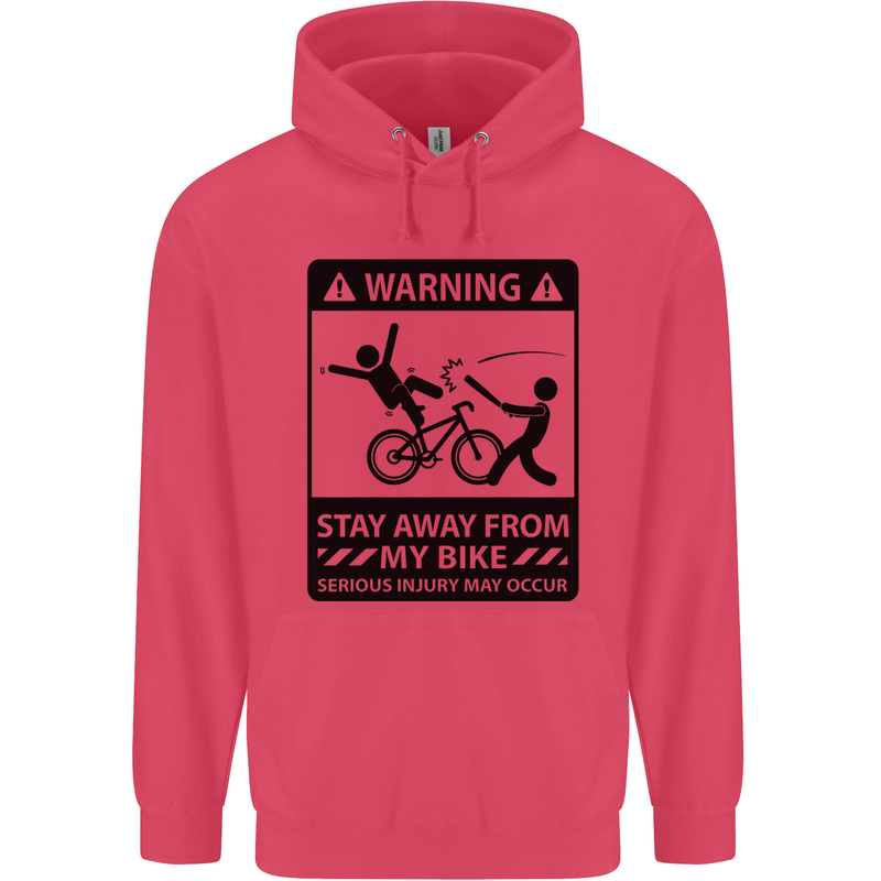 Stay Away From My Bike Cycling Cyclist Childrens Kids Hoodie Heliconia