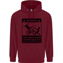 Stay Away From My Bike Cycling Cyclist Childrens Kids Hoodie Maroon