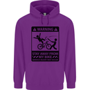 Stay Away From My Bike Cycling Cyclist Childrens Kids Hoodie Purple