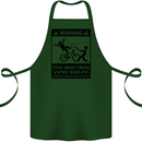 Stay Away From My Bike Cycling Cyclist Cotton Apron 100% Organic Forest Green