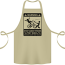 Stay Away From My Bike Cycling Cyclist Cotton Apron 100% Organic Khaki
