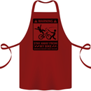 Stay Away From My Bike Cycling Cyclist Cotton Apron 100% Organic Maroon