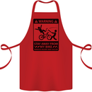 Stay Away From My Bike Cycling Cyclist Cotton Apron 100% Organic Red
