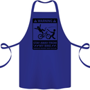 Stay Away From My Bike Cycling Cyclist Cotton Apron 100% Organic Royal Blue