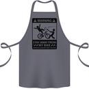 Stay Away From My Bike Cycling Cyclist Cotton Apron 100% Organic Steel