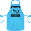 Stay Away From My Bike Cycling Cyclist Cotton Apron 100% Organic Turquoise