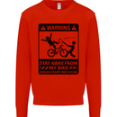 Stay Away From My Bike Cycling Cyclist Kids Sweatshirt Jumper Bright Red