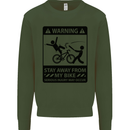 Stay Away From My Bike Cycling Cyclist Kids Sweatshirt Jumper Forest Green