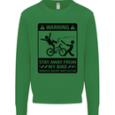 Stay Away From My Bike Cycling Cyclist Kids Sweatshirt Jumper Irish Green