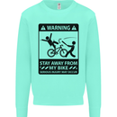 Stay Away From My Bike Cycling Cyclist Kids Sweatshirt Jumper Peppermint