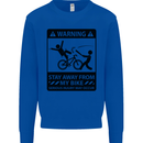 Stay Away From My Bike Cycling Cyclist Kids Sweatshirt Jumper Royal Blue